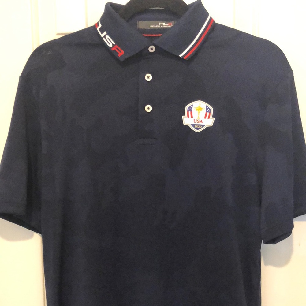 Men's 2020 USA Ryder Cup Navy Camo RLX USA Polo Golf Shirt - Size XS